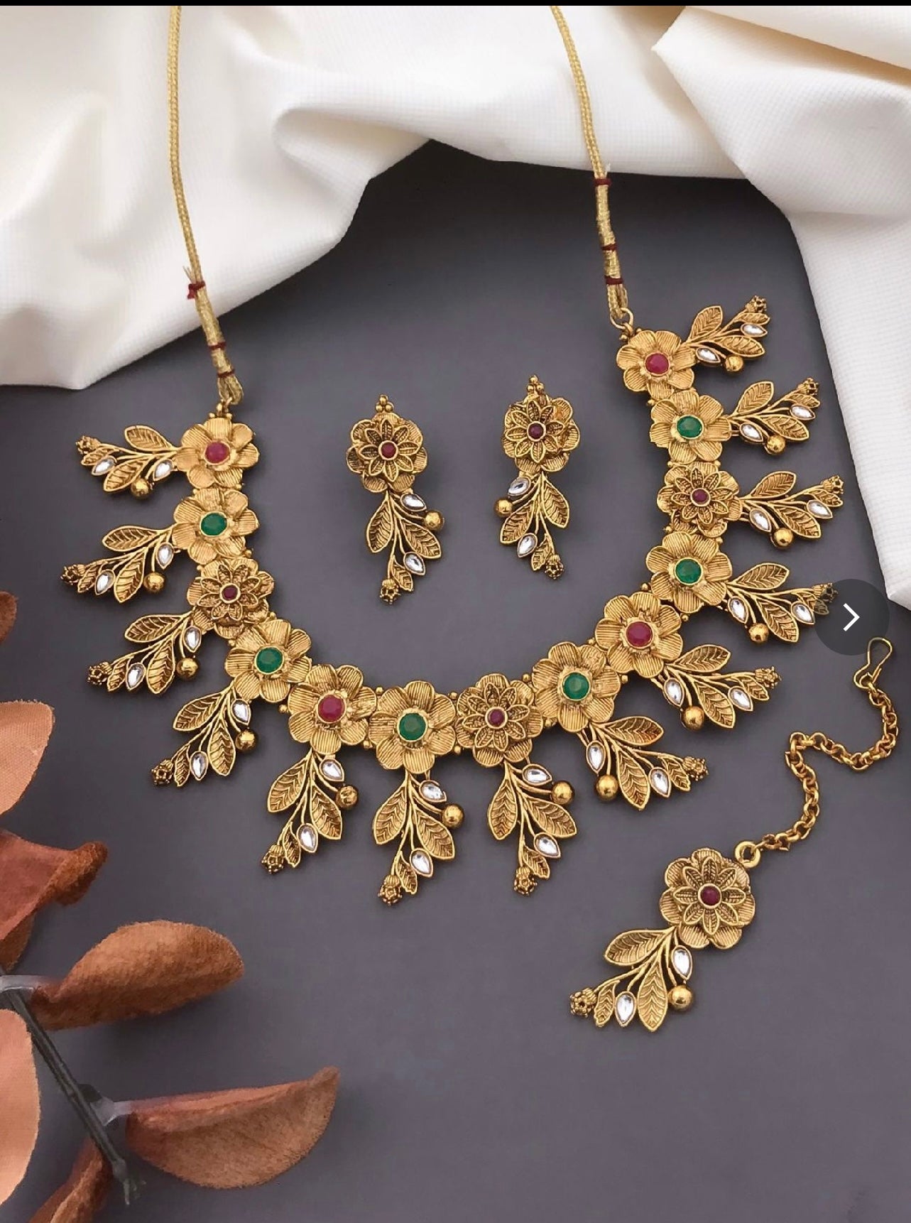 Antique golden necklace